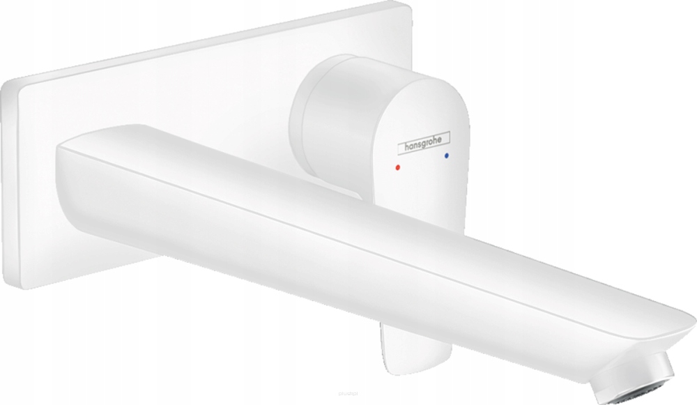 Basinový faucet splachovaný hansgrohe talis e biely