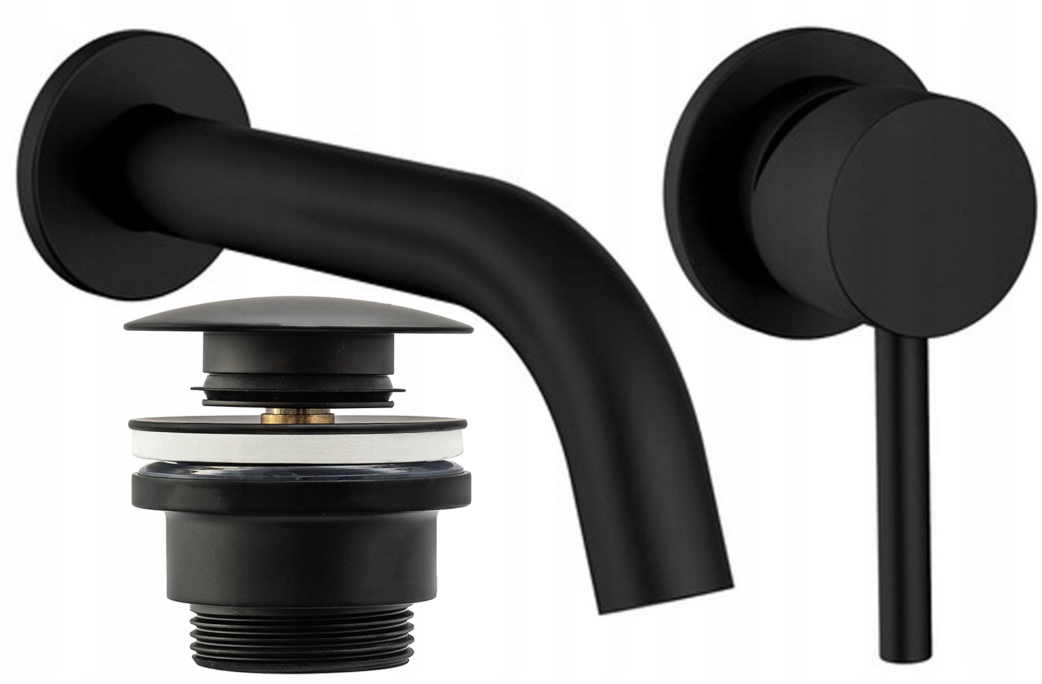 Flush -Mounted Battery Lungo Black Rea + Siphon Plan