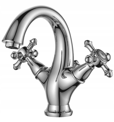 Retro Washbasin batéria 19,8 cm, Chrome