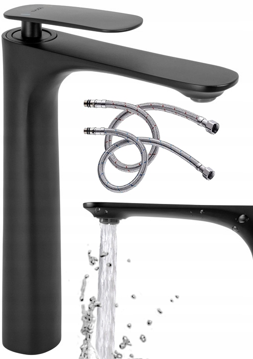 Berg Black Black Tall Basin Faucet Rea