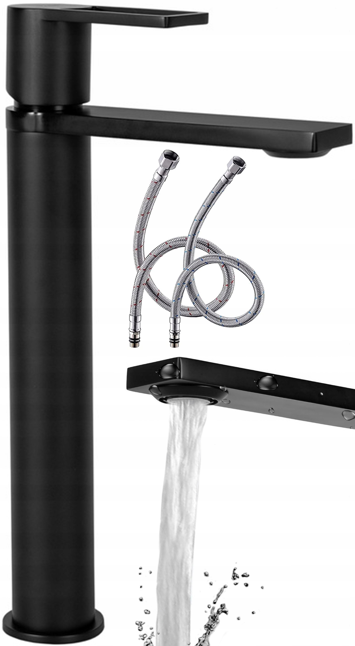 Flip Black Black Flip Wysoka Rea Faucet