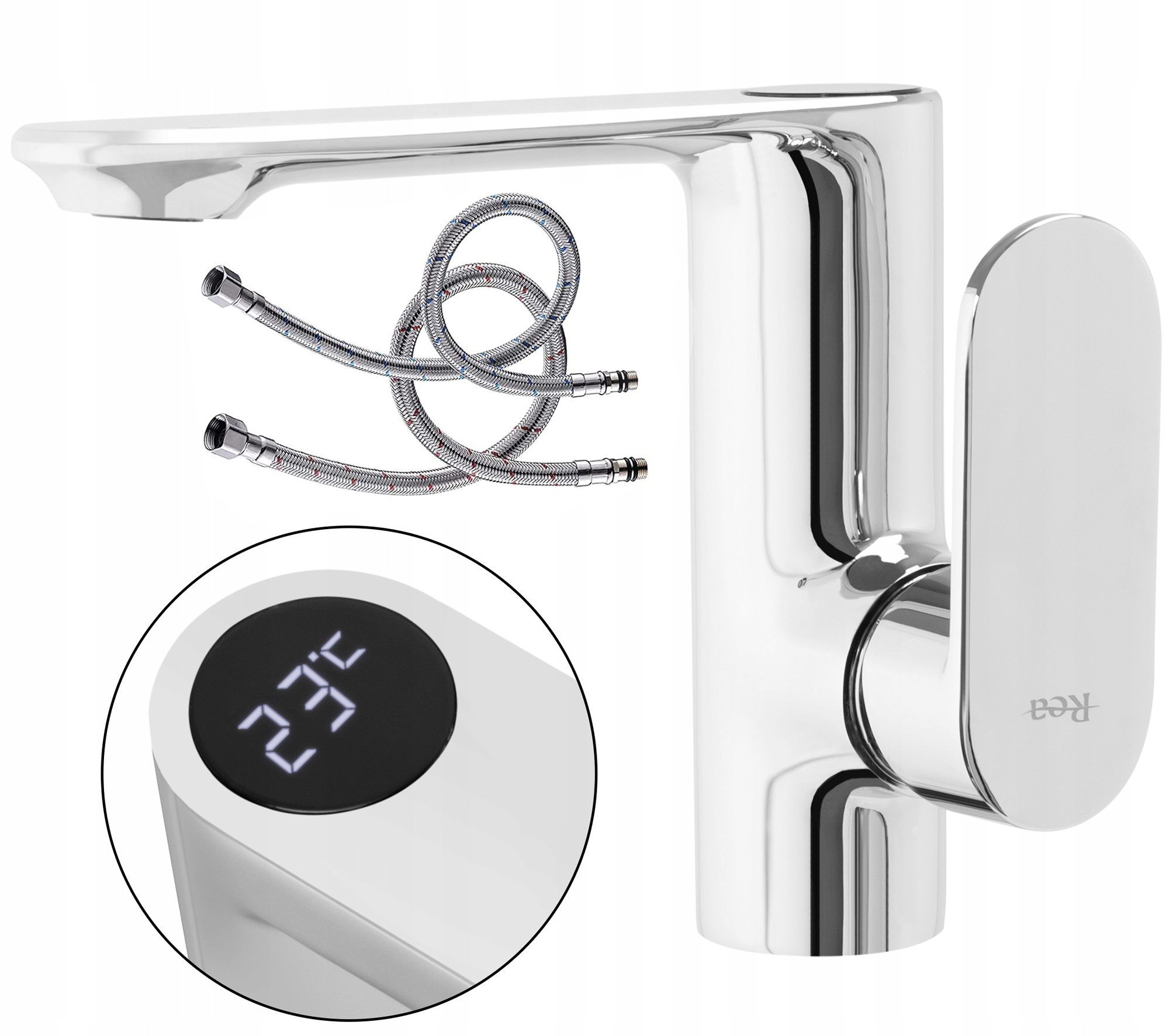Basin faucet Mils LCD displej Chrome Rea