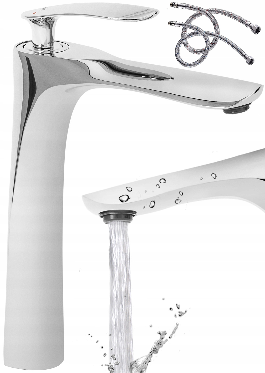 Sink Battery Orbit Chrome Silver High Rea
