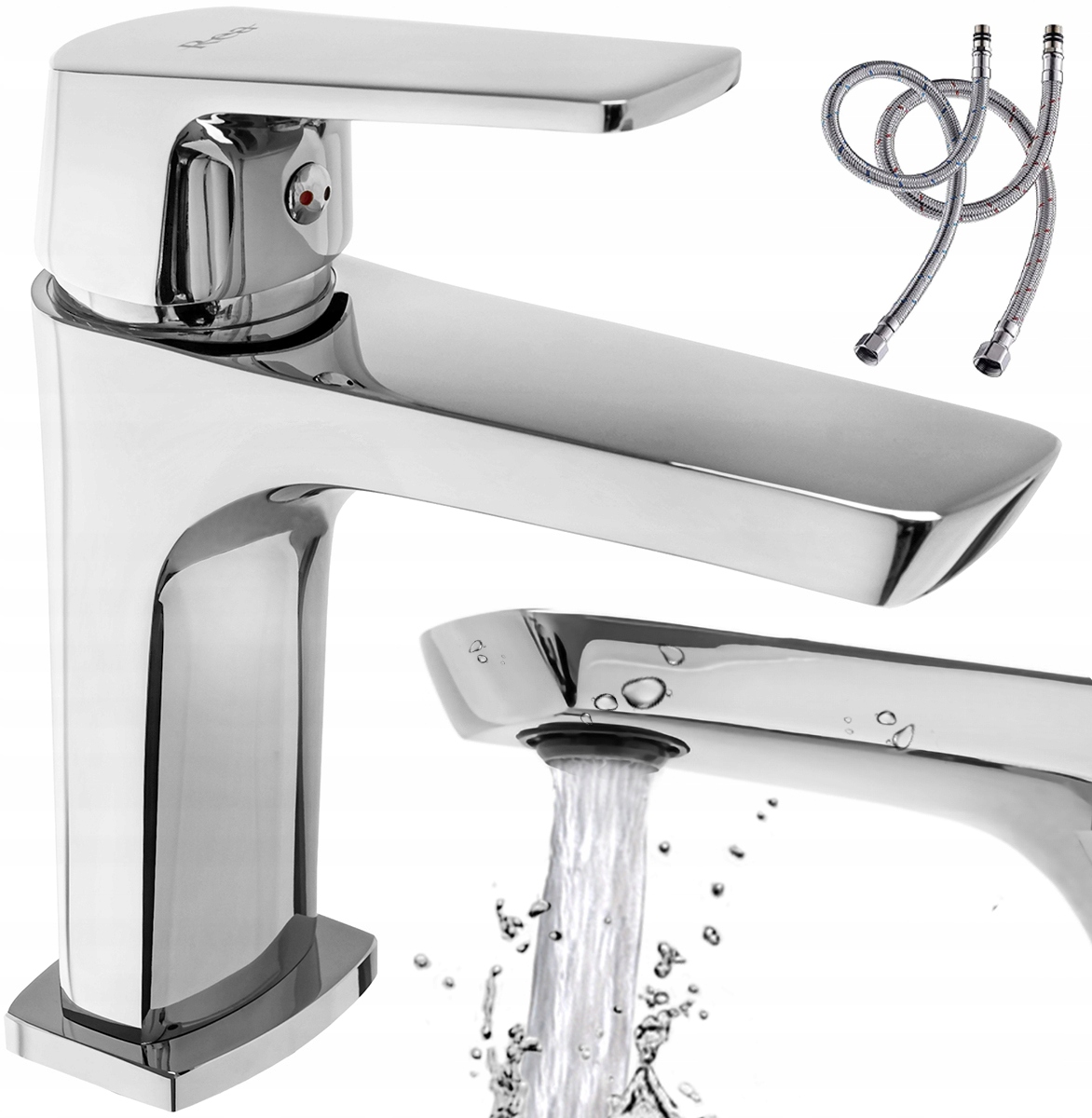 Rusel washbasin faucet chrómový striebro nízko rea