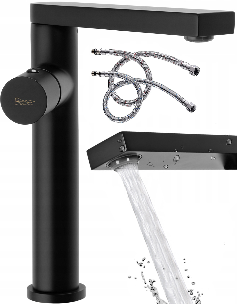 Umývadlová batéria Tap Black Swivel High Rea