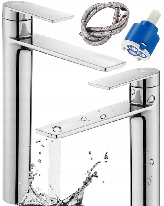 Vysoký chrómový umývadlo faucet búrka rea kohútik