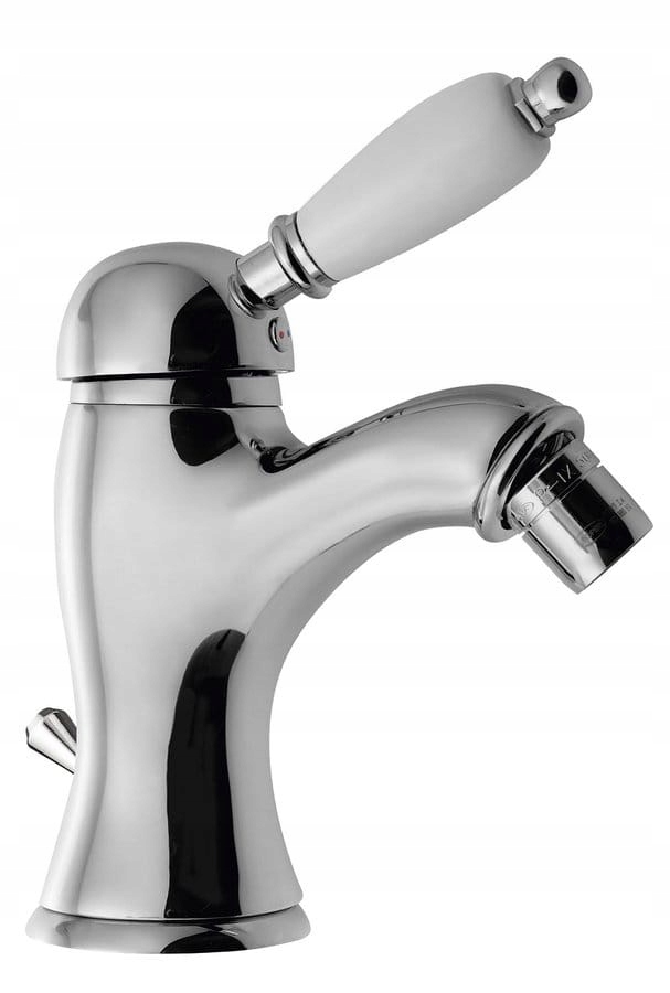 Bidet batéria biela chrómová rukoväť retro štýl