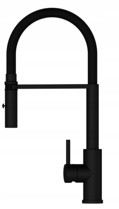 Kuchynská batéria - Čierna batéria rohož Kernau Kwt 35 Matt Black 47 cm