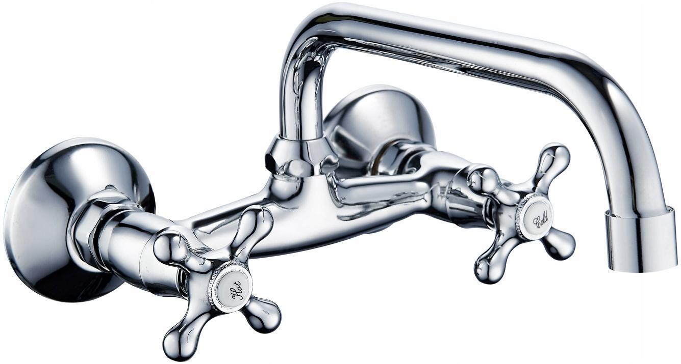 Klepnite na batériu pre kúpeľňu Chrome Sink