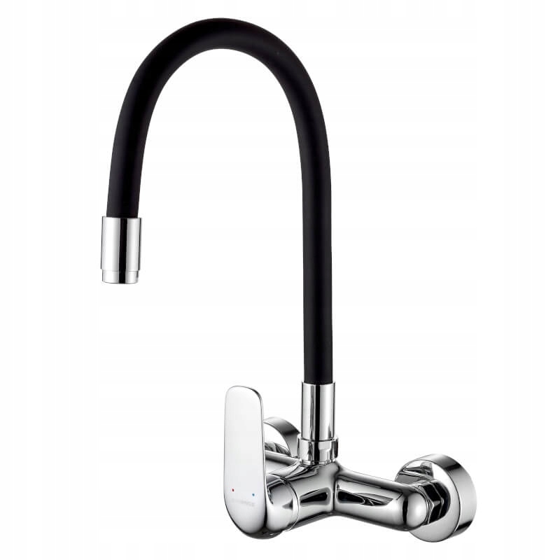 Kuchynská batéria - Nástenná kuchynská batéria Elza BKE781D Black Chrome
