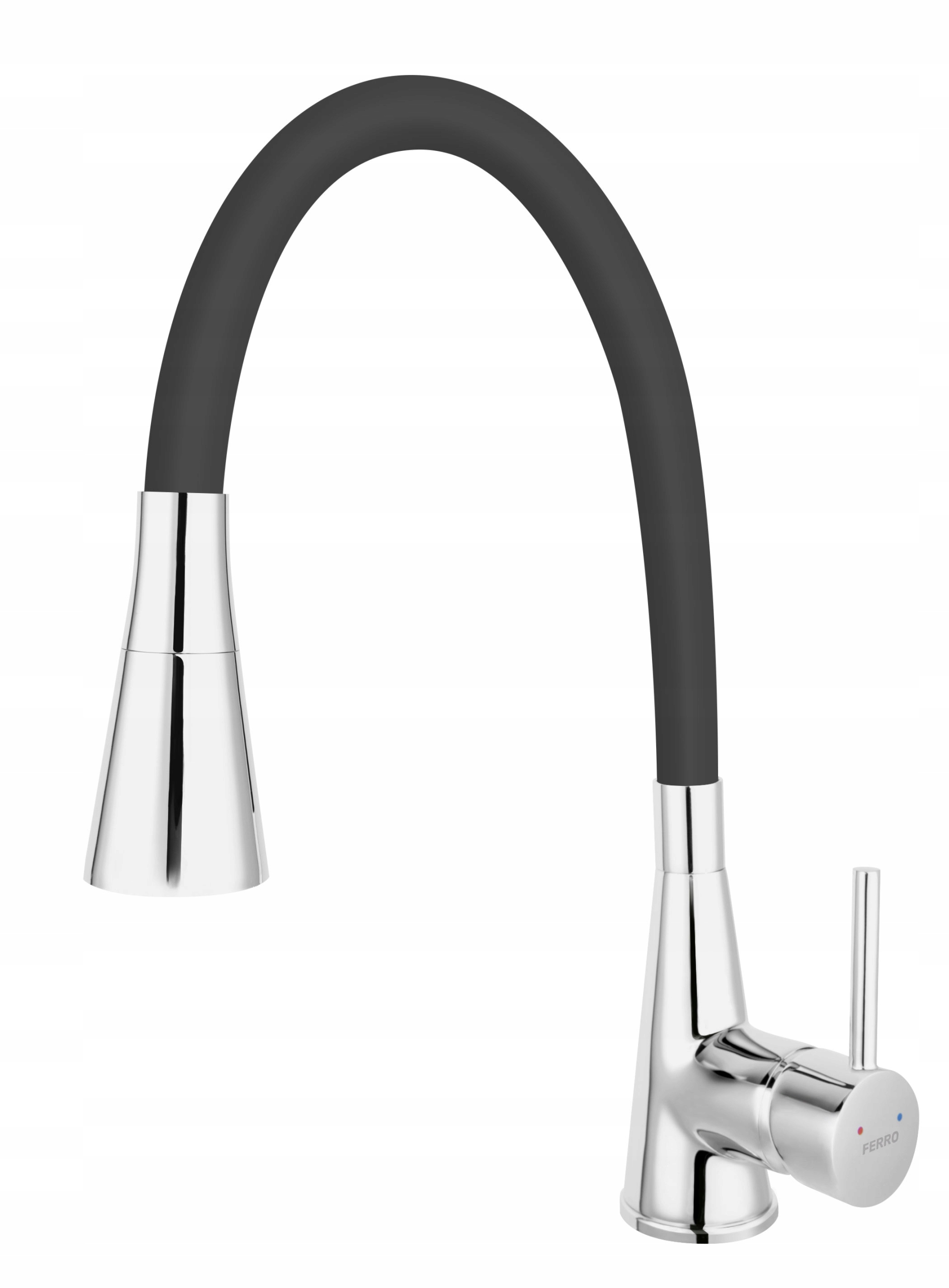 Kuchynská batéria - Ferro Zumba II Chrome, čierna batéria