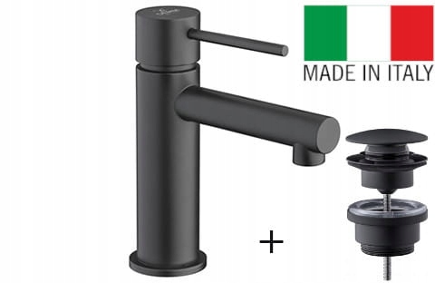 16,60 cm Washbasin faucet s korkom, čierny hrot