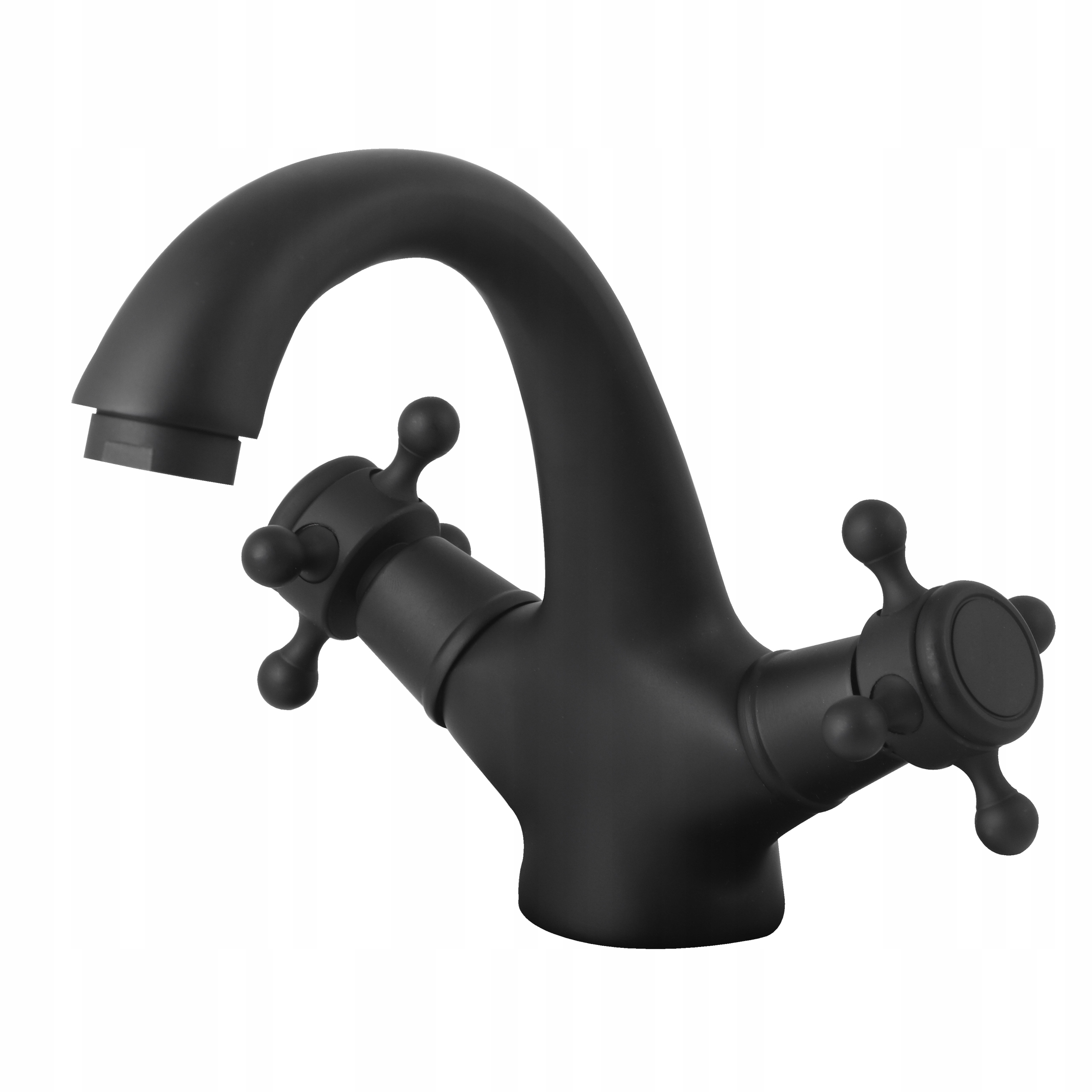 Batéria Washbasin pre gombík čierny retro kohútik