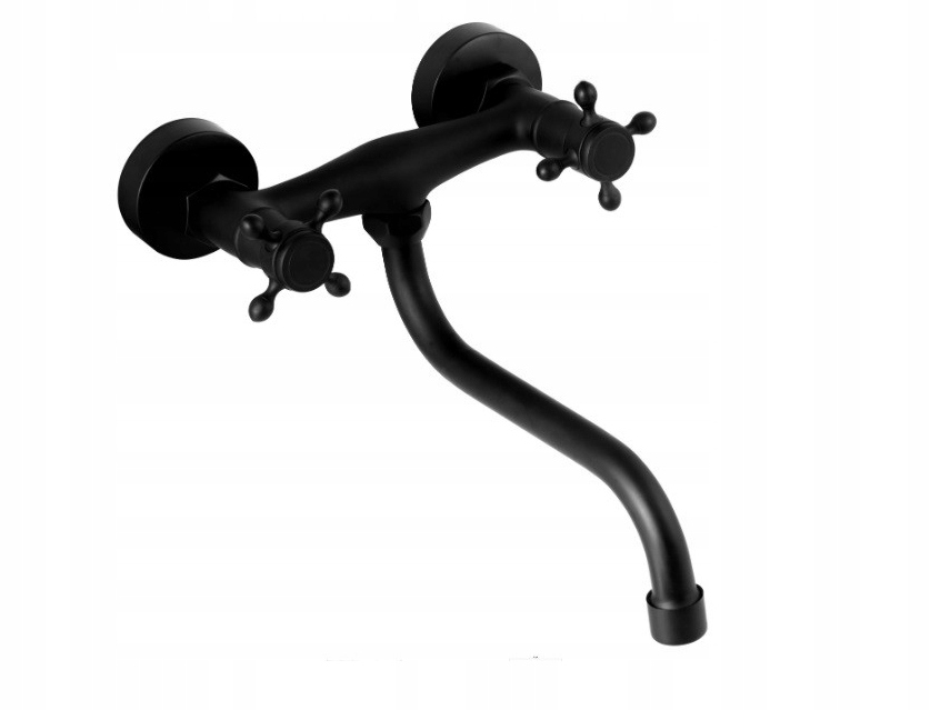 Washbasin Faucet. Retro čierny gombík