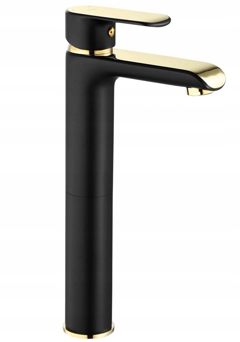 Vysoký kvet čierneho/zlata Washbasin faucet