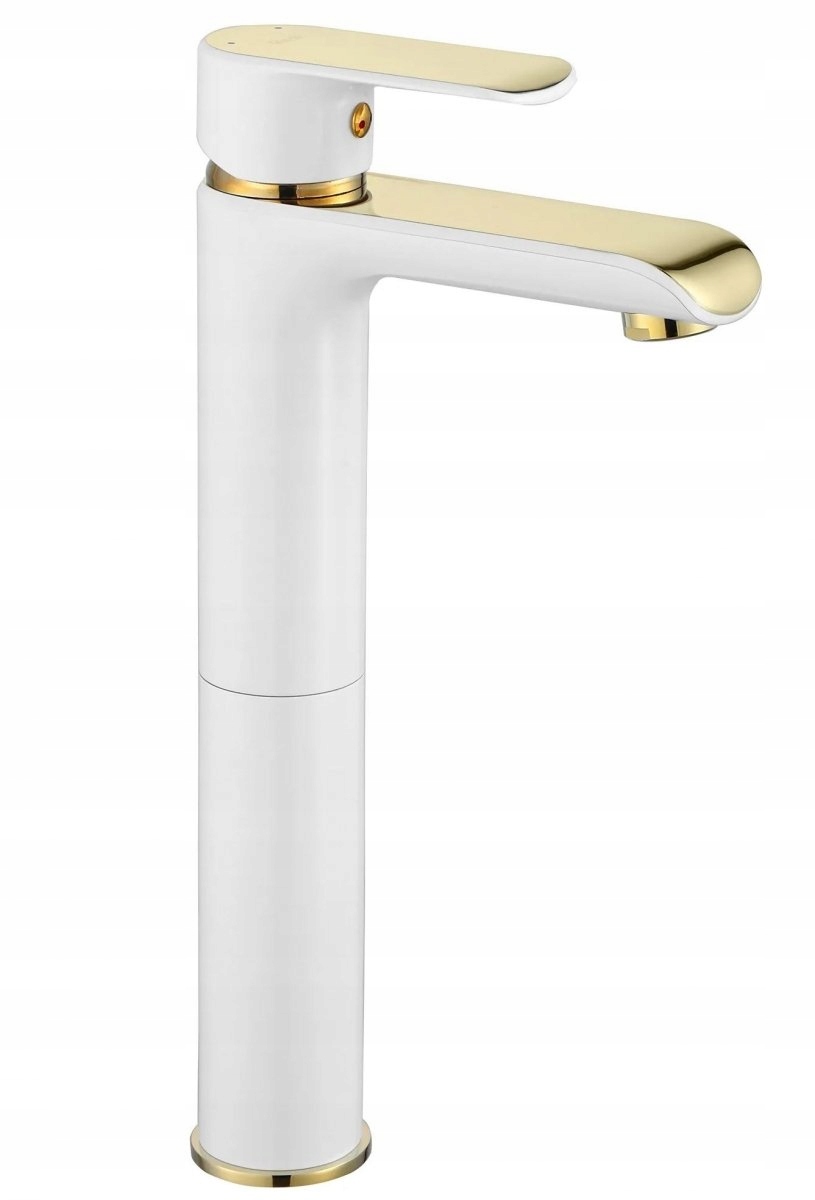 Vysoký kvet biely/zlatý umývací bedbový faucet