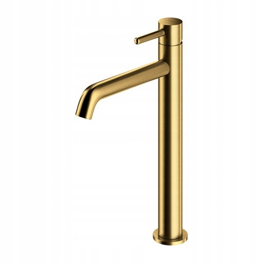 High Washbasin Faucet Omnires y Gold Brush.