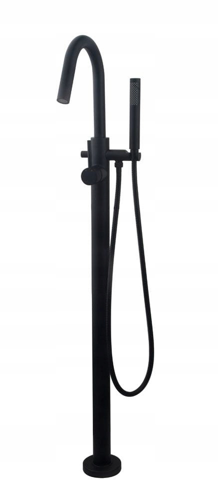 Vaňová batéria stojanková 110 cm, MATNÁ ČIERNA