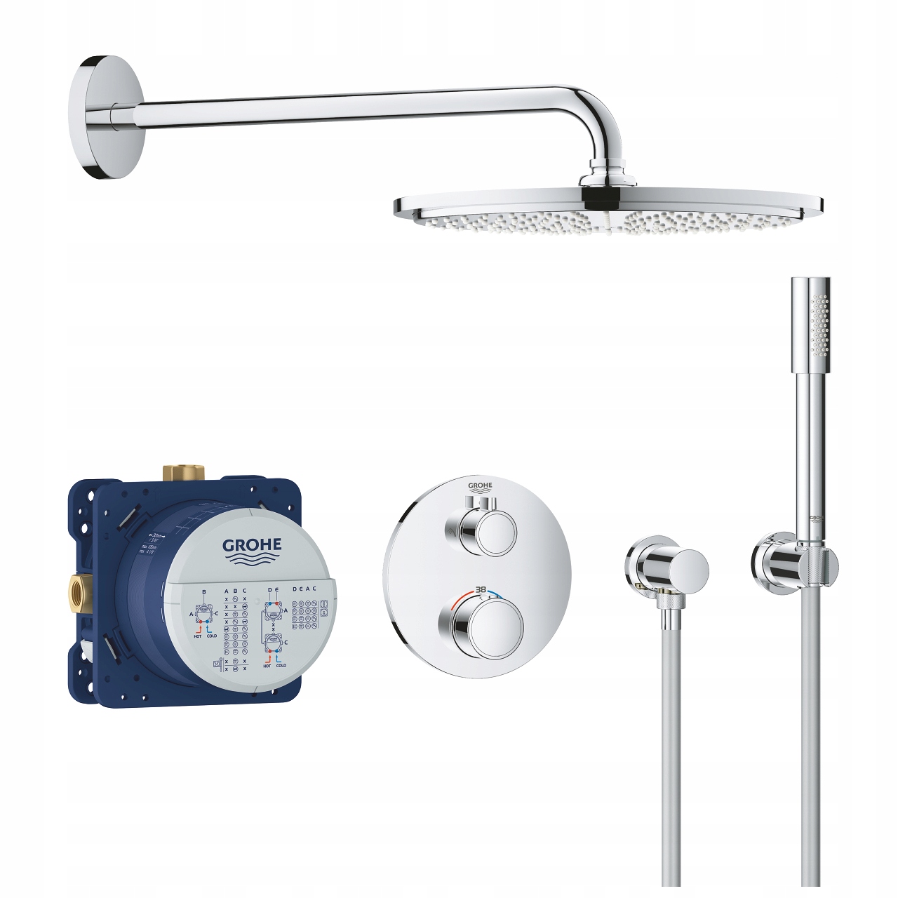 Káša a sprcha Faucet Wall Grohe Cosmopolitan 160