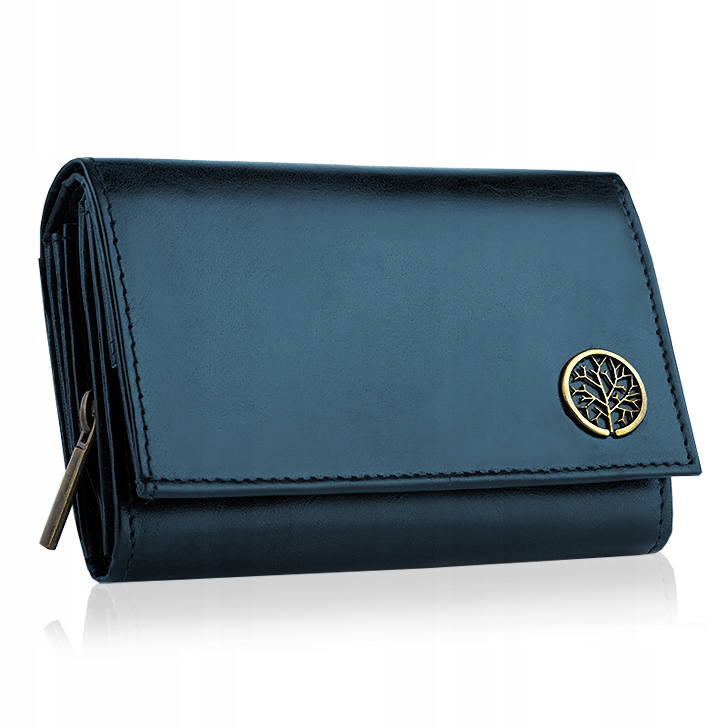 Peňaženka - Portfólio Betlewski Prírodná koža Navy Blue BPD-BF-11-Womens
