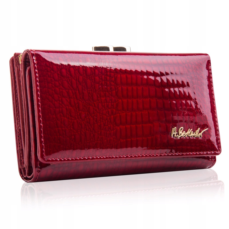 Peňaženka - Portfólio Betlewski Prírodná koža Red BPD-CR-108-Womens