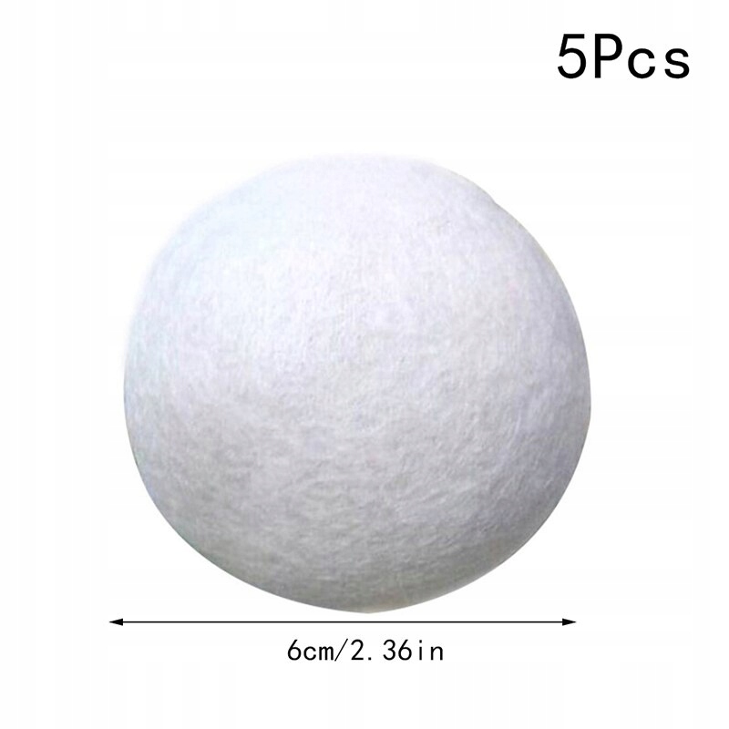Biely štýl 6 cm 5-babkové vlnené gule pre sušičku n