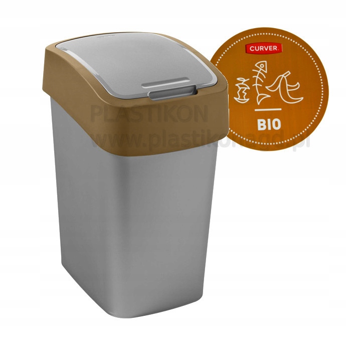 Bio segregačný kôš Flip Bin 50 l hnedá