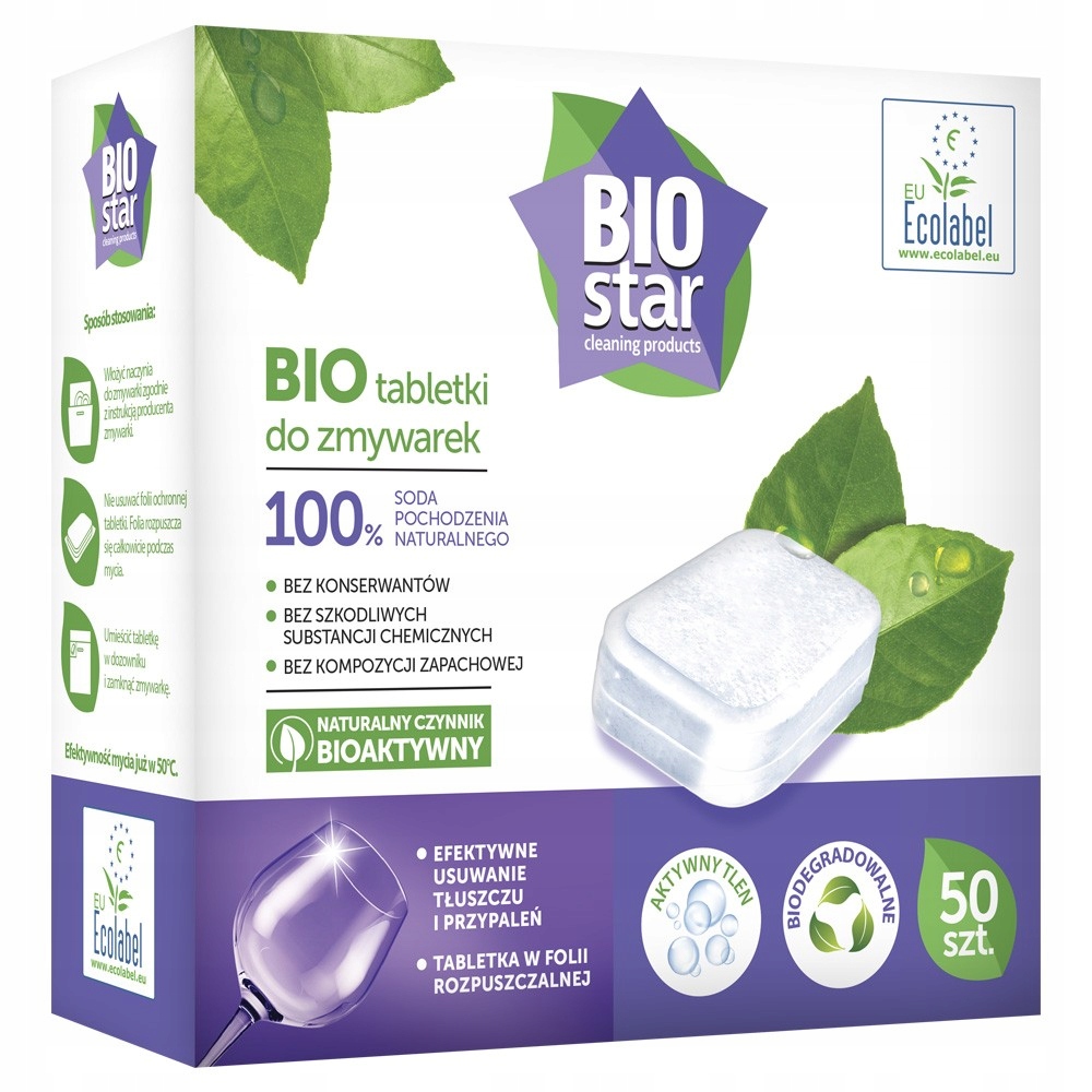 Biostar Ecologické tablety pre umývačku riadu 50 ks