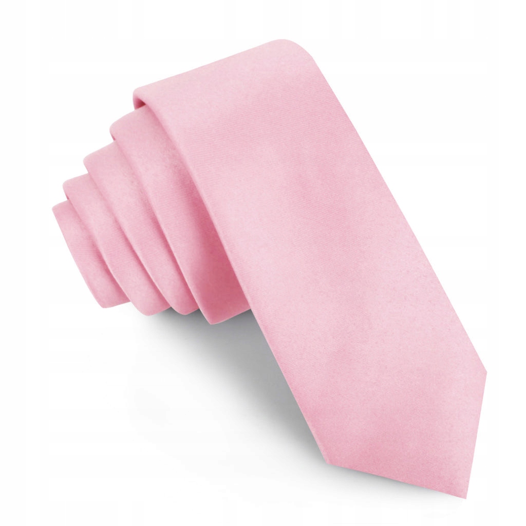 Boohoooman Pink Satin kravata úzka jedna veľkosť