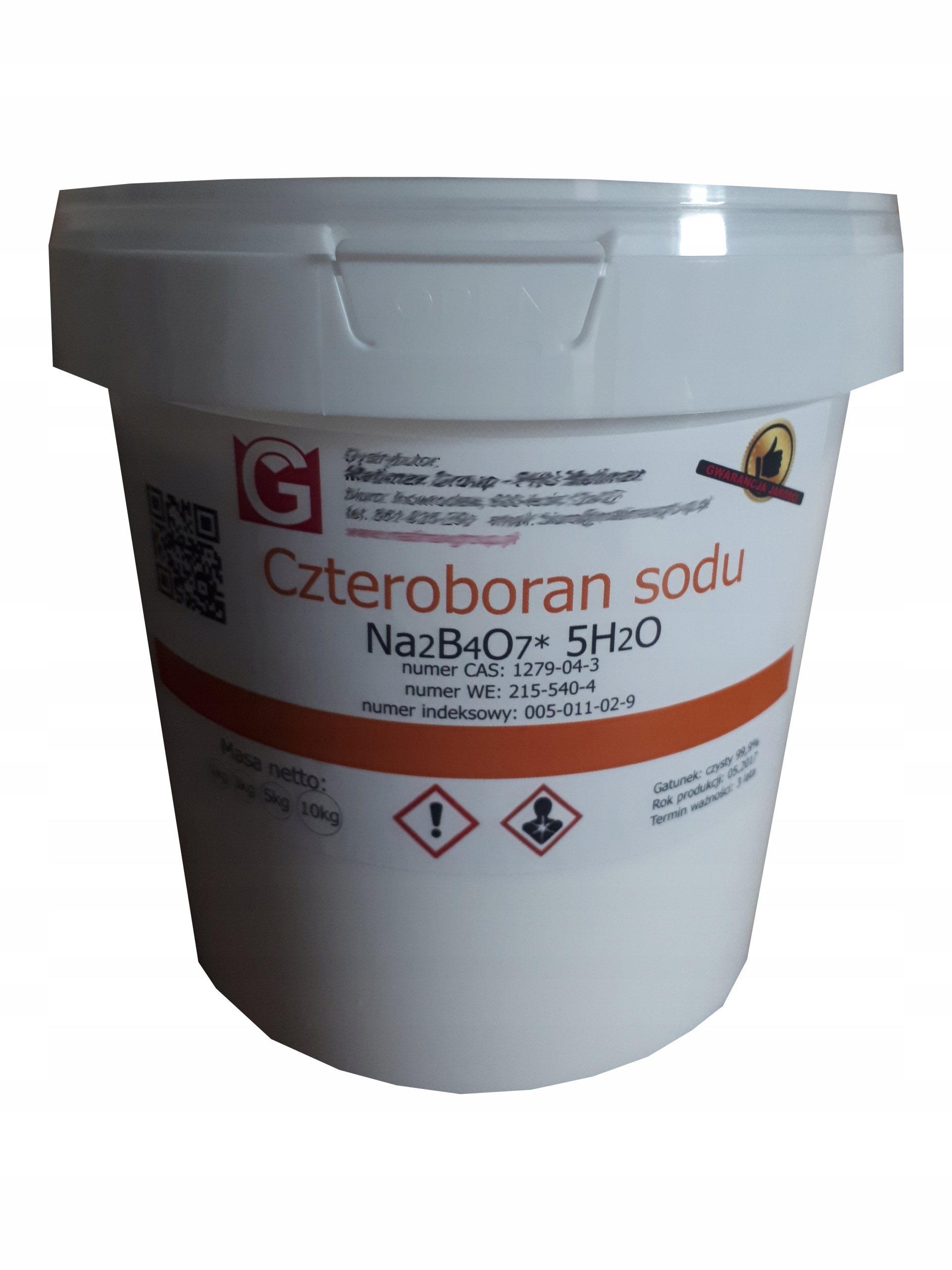 Prací prášok - Borax Borax čistý sodný Tetrore 5-voda 10KG