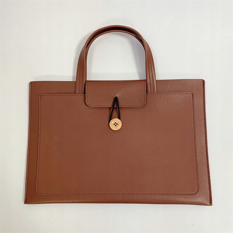Burgundsko Spot Pu Bag pre dokumenty plochá trasa