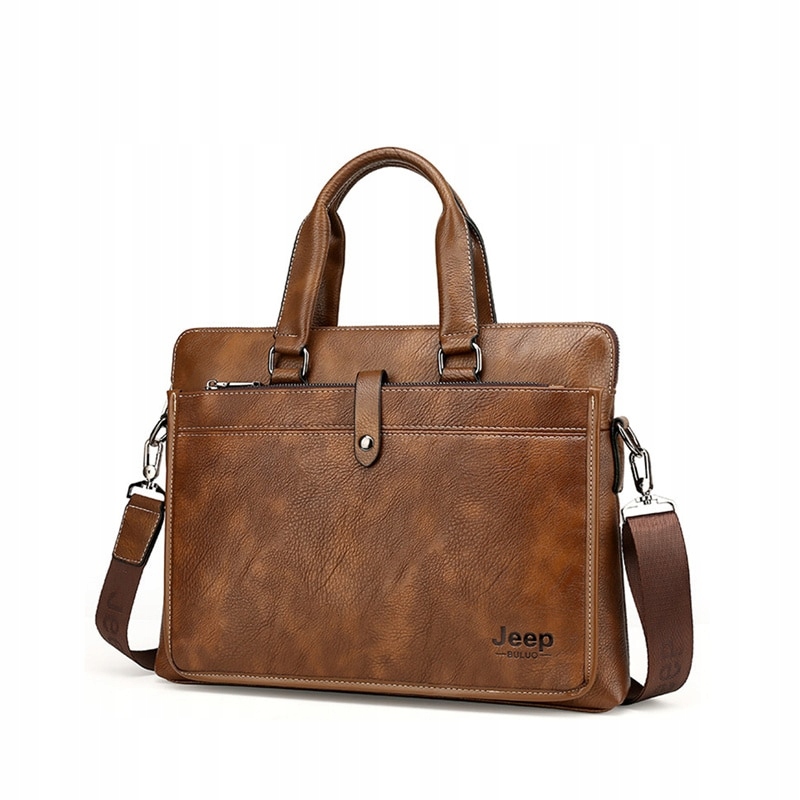 Hnedý Jeep Bulu Business Men aktovka Luks Bag