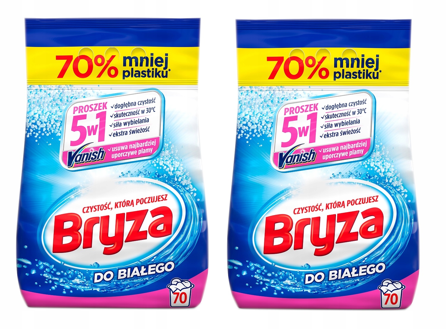 Prací prášok - Bryza Vanish 2v1 prášok na biely 10,5 kg / 140pr