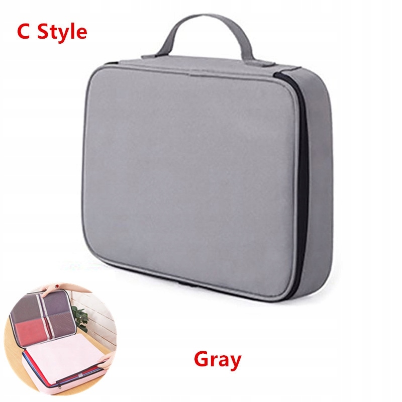 C Grey Documents Bag Veľká kapacita peňaženky
