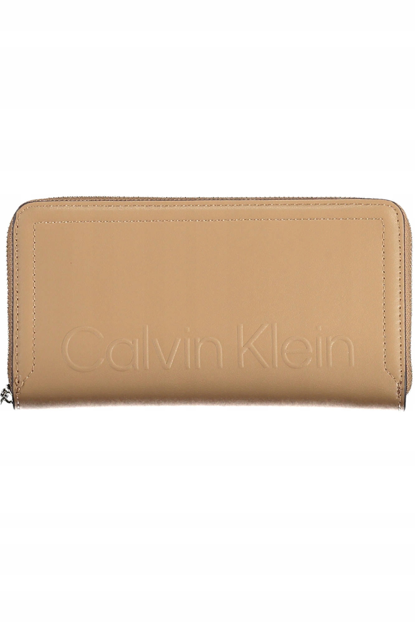 Peňaženka - Calvin Klein peňaženka eko koža hnedá MINIMÁLNY HARDWARE Z/A - Produkt pre ženy