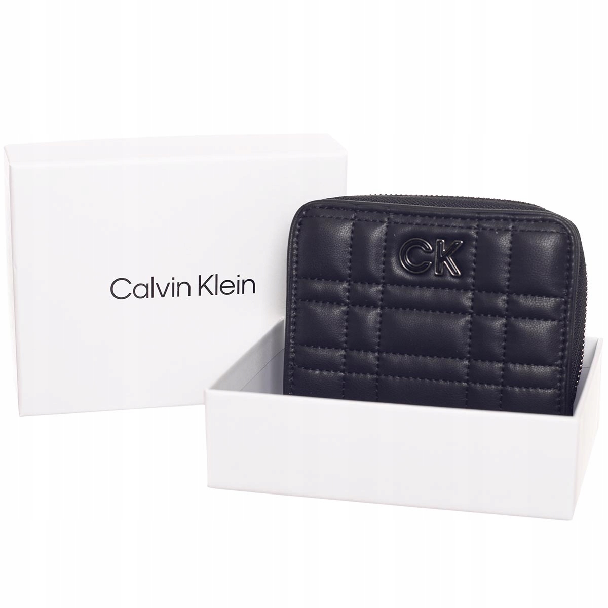 Peňaženka - Calvin Klein peňaženka PU koža čierna RE-LOCK QUILT Z/A WALLET W/F MD - Dámsky produkt