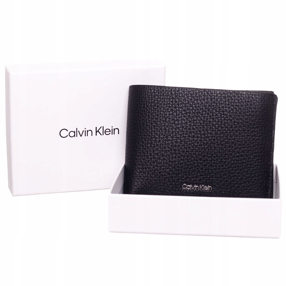 Peňaženka - Calvin Klein Peňaženka Prírodná koža Čierny minimalizmus Trifold 10cc/minca - Pánsky produkt