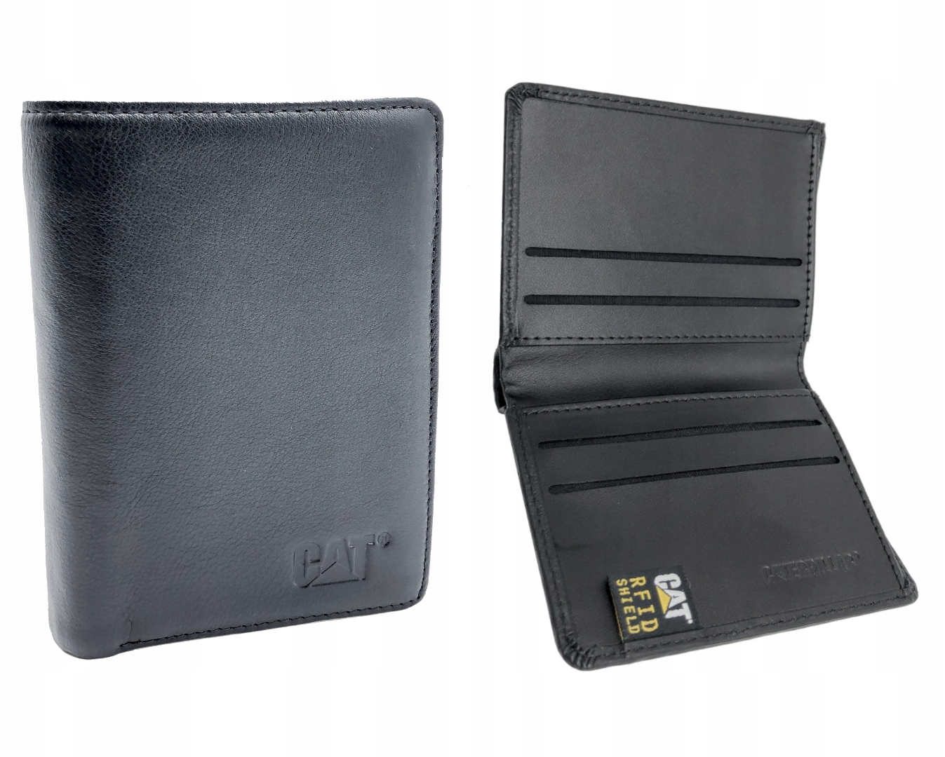 Peňaženka - Caterpillar Card Card Natural Leather Black Product Unisex