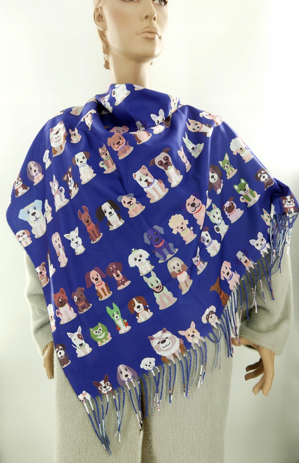 Šatka - Šarfové mačky - Dogs Navy Blue, Multi -Colored
