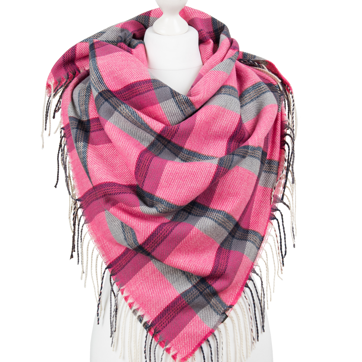 Šatka - Fanabella Autumn, Winter, Novinka, 2022 Shawl, Mikołaj, mriežka, darček, zimná kašmír