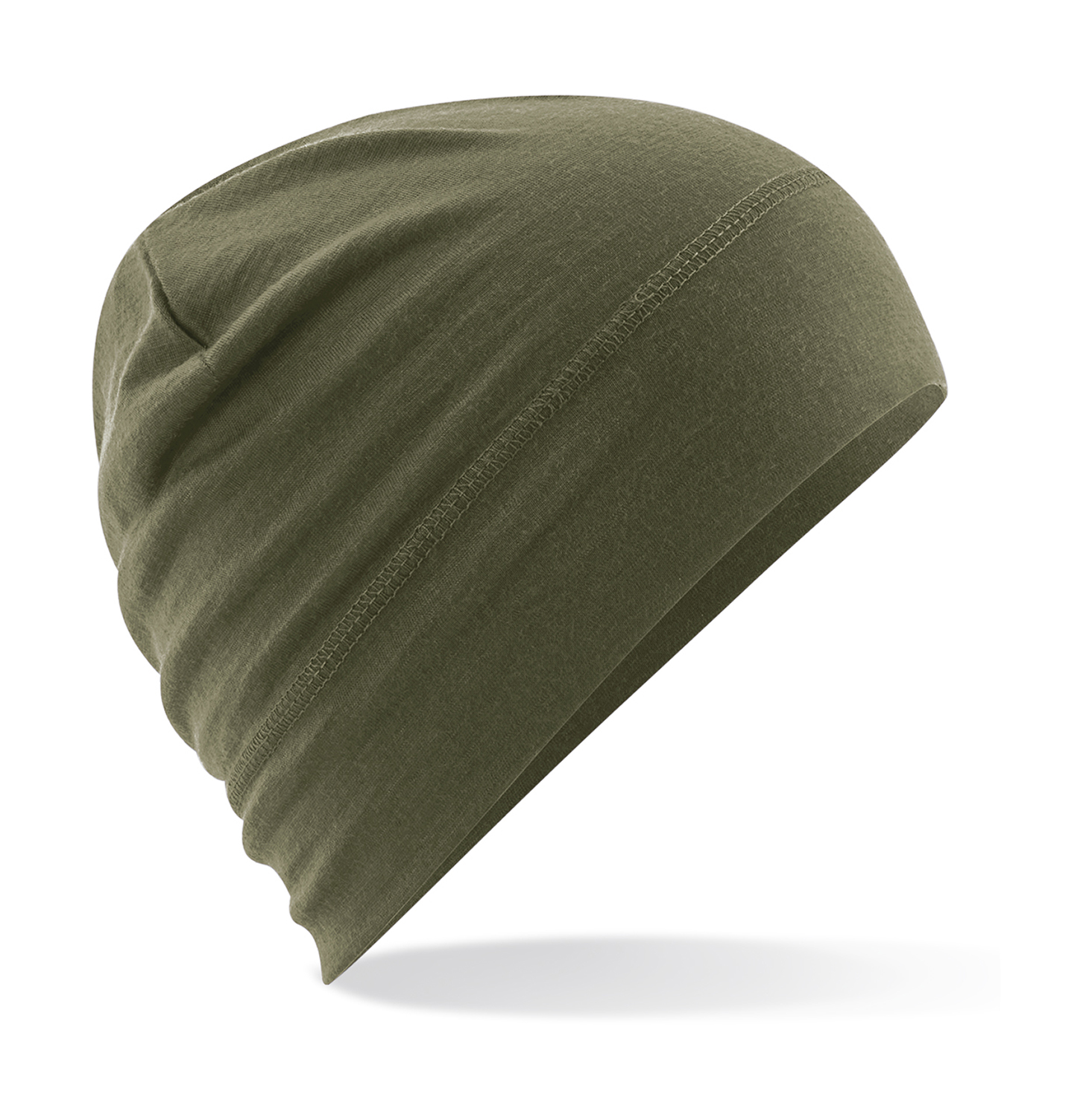 Merino Beanie Vojenská zelená čiapka