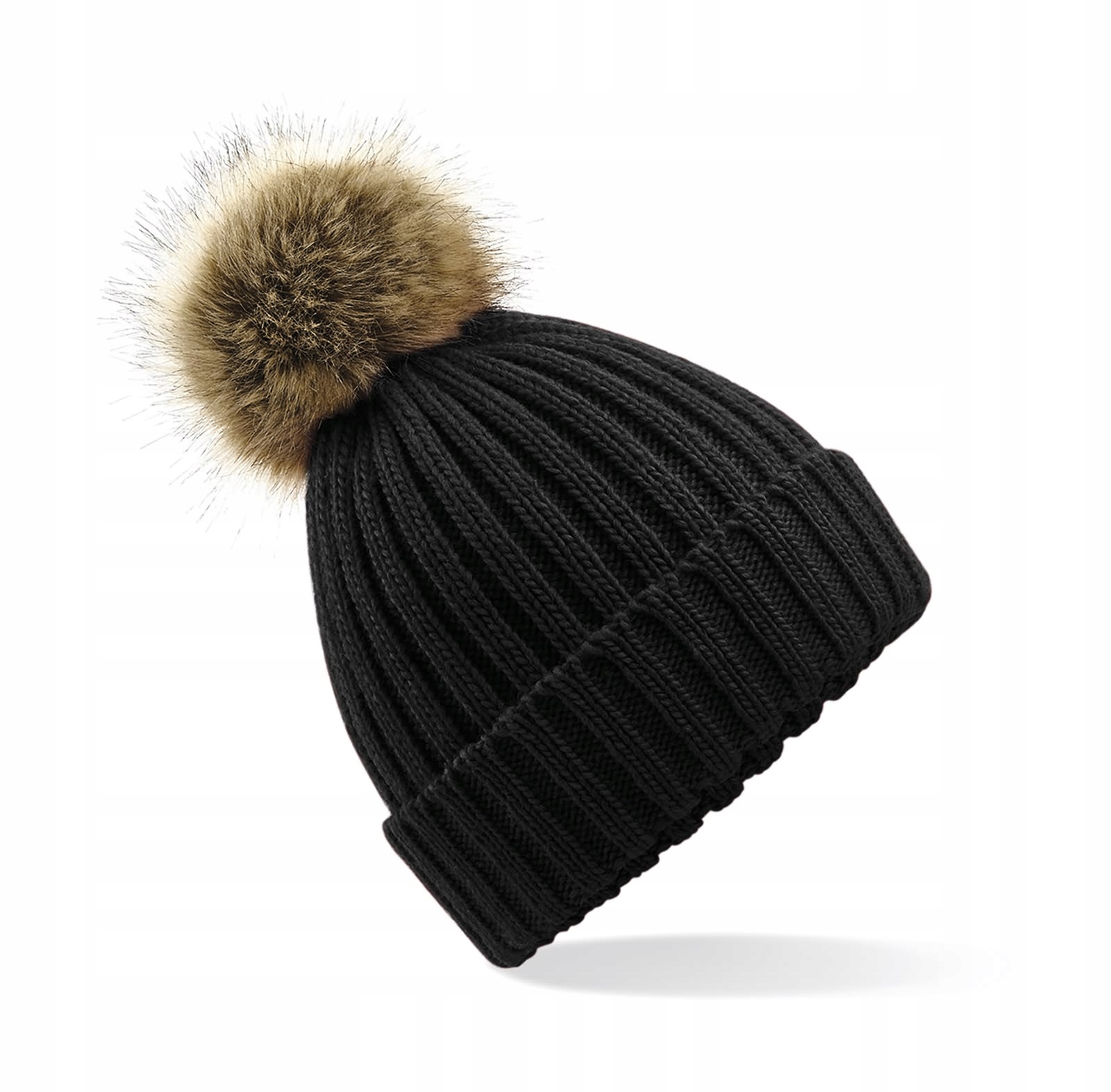 Zimná čiapka faux kožušina Chunky Beanie Orange Rust