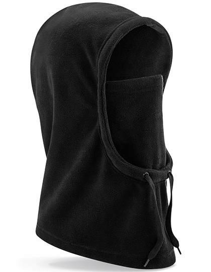Nastavte čiapku, komín (golf) Beechfield Recycled Fleece Hood Black