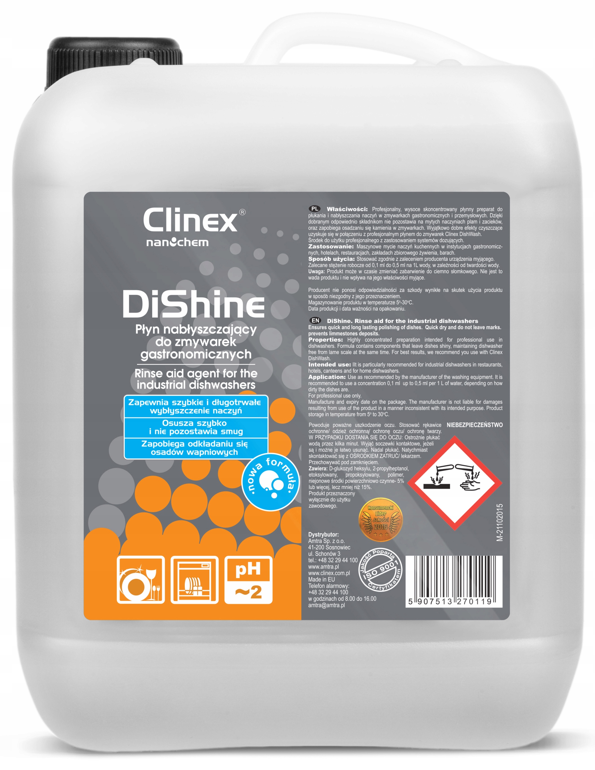 CLINEX DiShine Leštidlo do umývačky riadu 10L