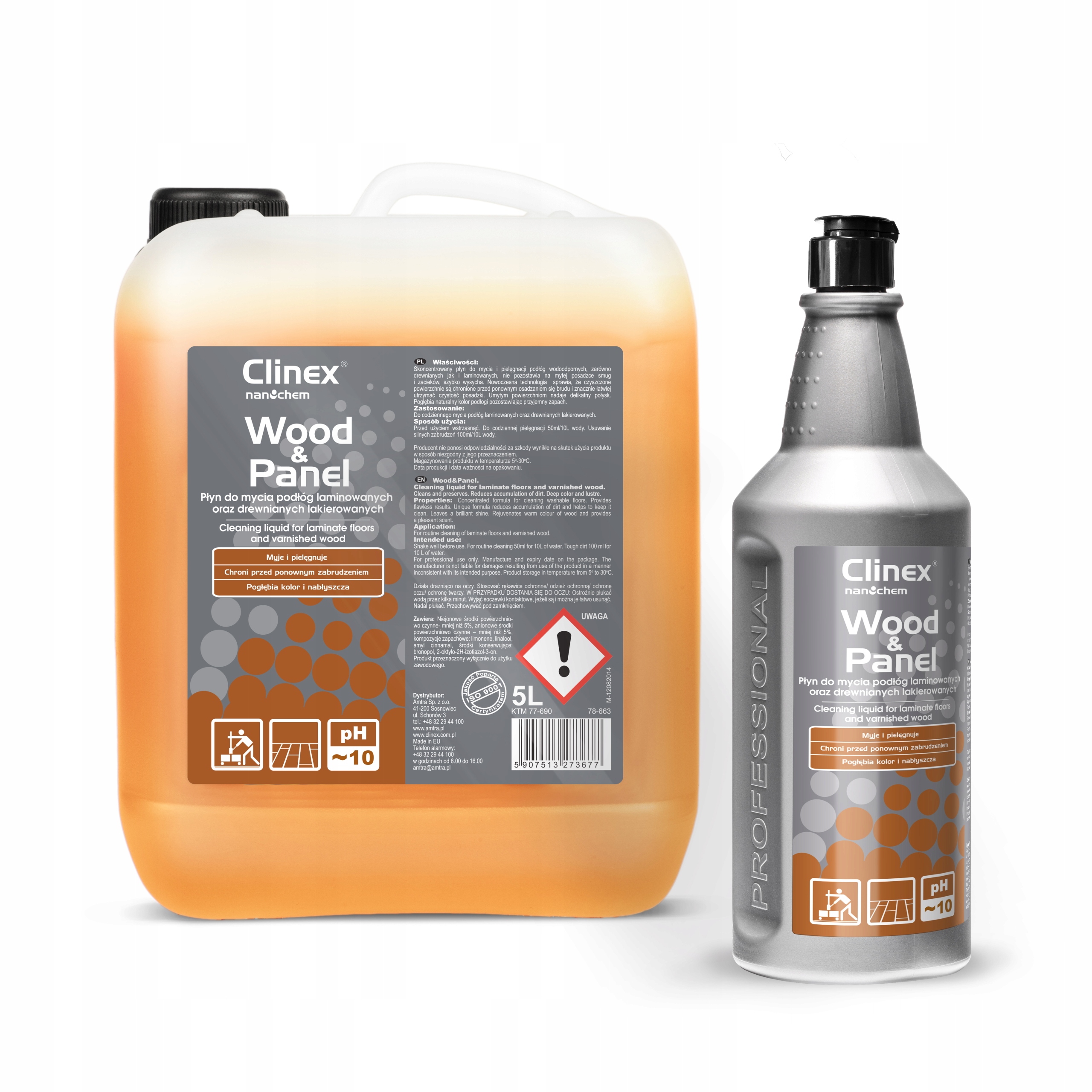 CLINEX Drevo a panel 5L - panel umývanie kvapaliny