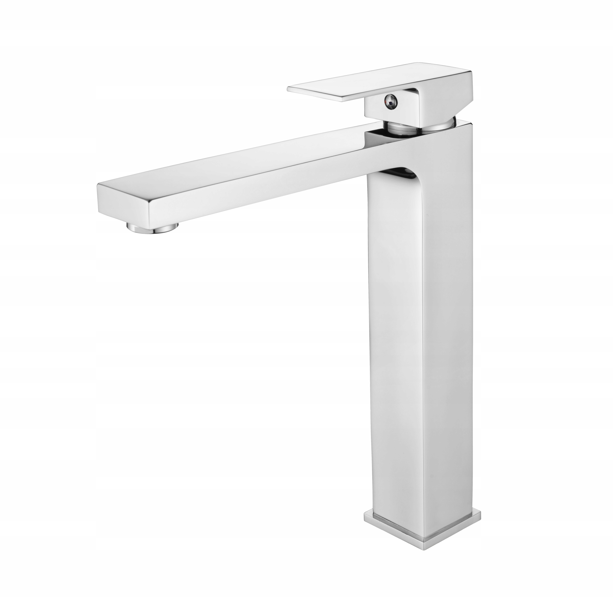 Kockový chrómový vysoký štvorcový umývadlo faucet