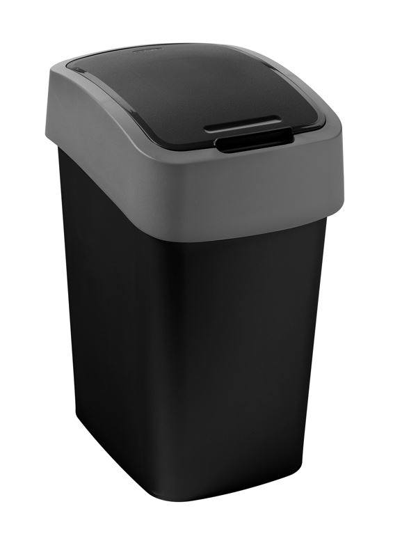 Krúťový kôš na odpadky 10 l / čierna