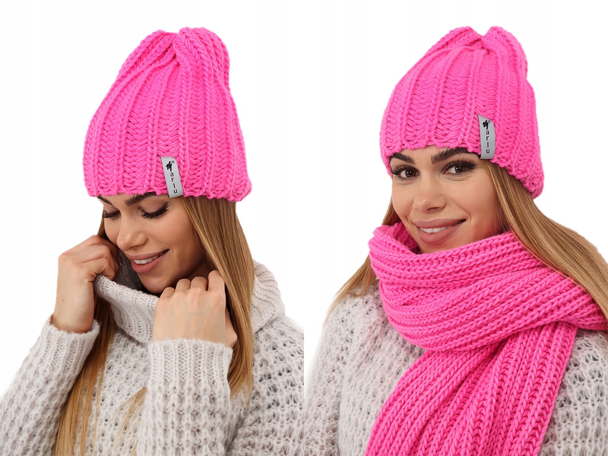 Sada čiapky, komína (golf) Fanabella Smurfetka, čiapka, trubica, nová, teplá, zima