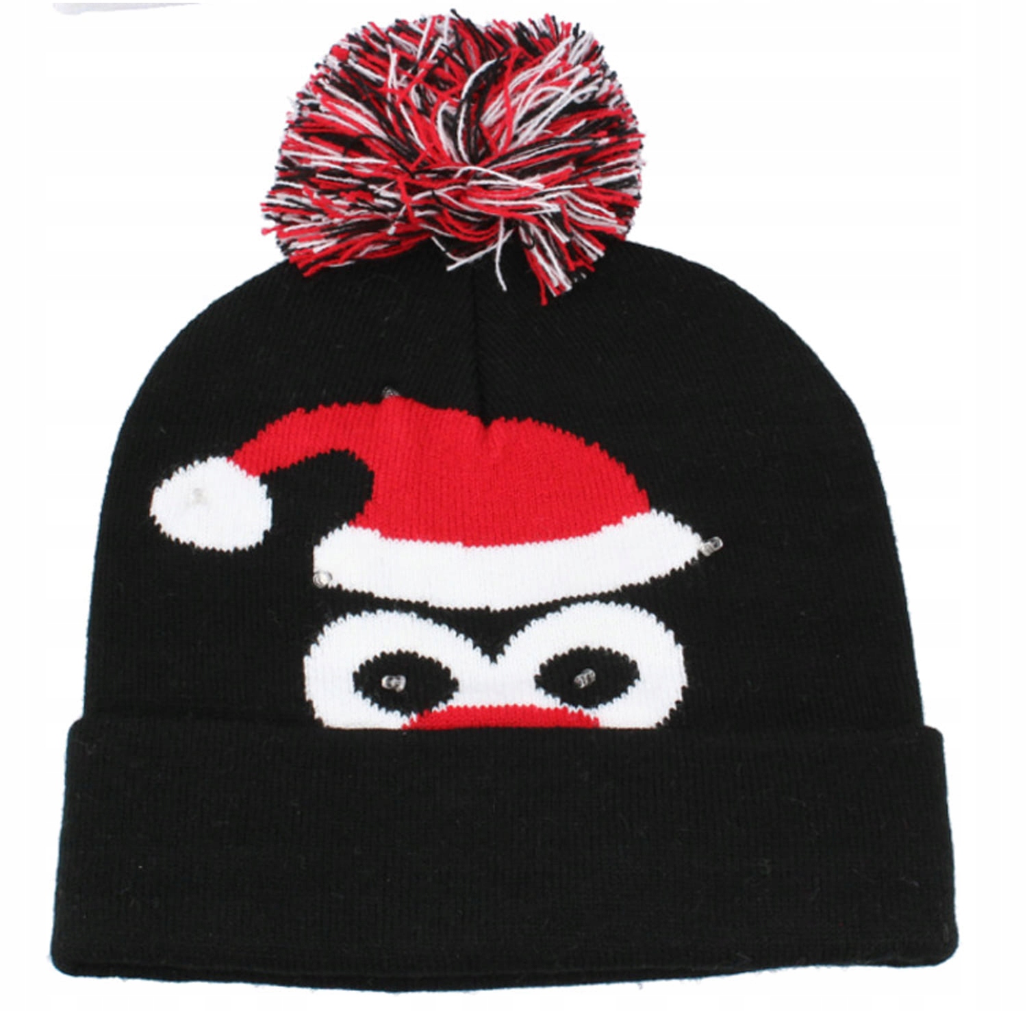 Beanie Winter Hat Black, Red, Multi -Colored, Green. Universal
