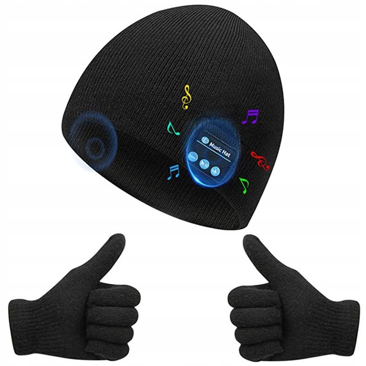 BATERKA NA ZIMNÚ ČIAPKU S BLUETOOTH SLÚCHADLAMI